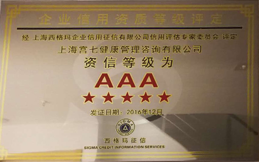 AAA（五星）級資質(zhì)信用等級企業(yè)